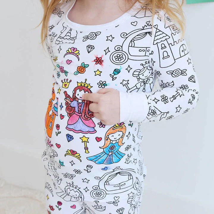 PyjamaArt™ – Inkleurbare Kinder Pyjama – Creativiteit en Slaapplezier Gecombineerd