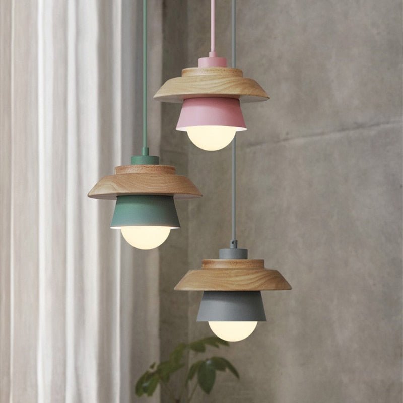 Scandinavische Houten Hanglamp - Moderne LED Plafondlamp voor Woonkamer en Eetkamer