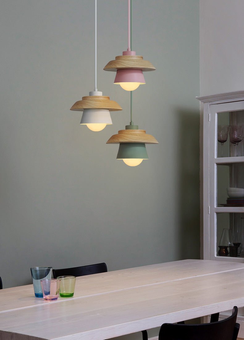 Scandinavische Houten Hanglamp - Moderne LED Plafondlamp voor Woonkamer en Eetkamer