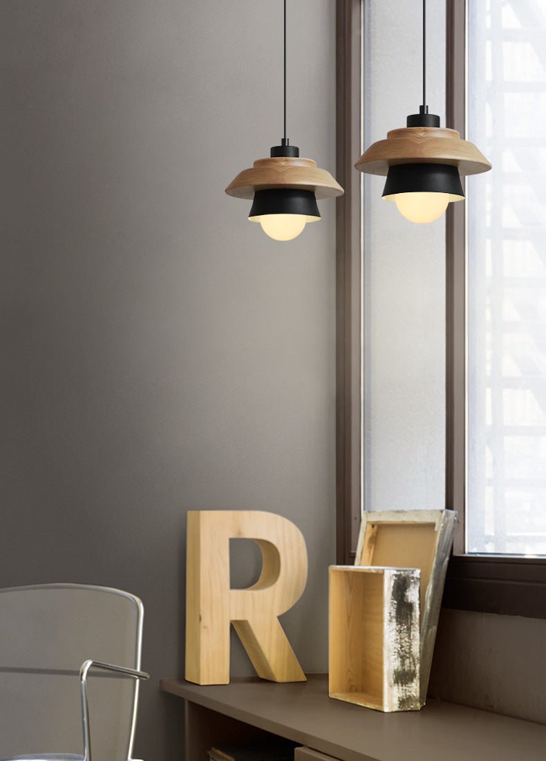 Scandinavische Houten Hanglamp - Moderne LED Plafondlamp voor Woonkamer en Eetkamer