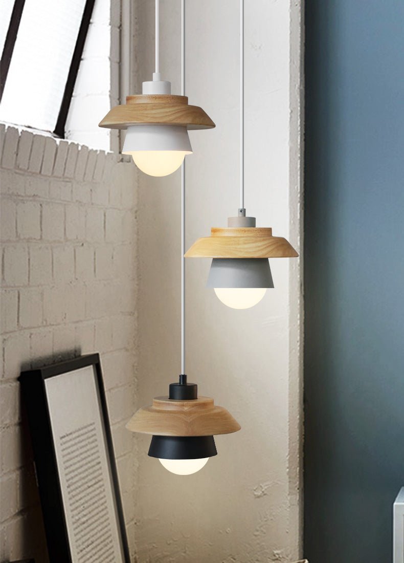 Scandinavische Houten Hanglamp - Moderne LED Plafondlamp voor Woonkamer en Eetkamer