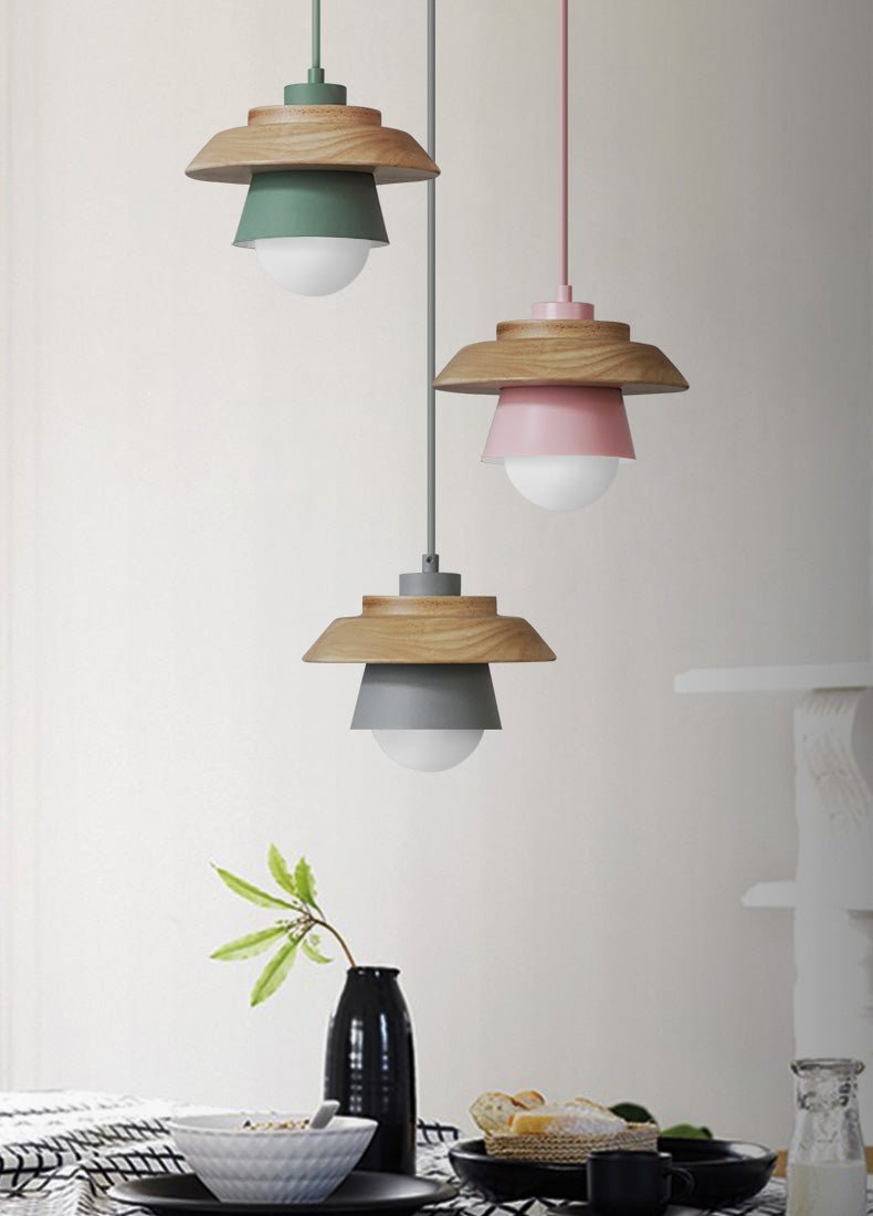 Scandinavische Houten Hanglamp - Moderne LED Plafondlamp voor Woonkamer en Eetkamer