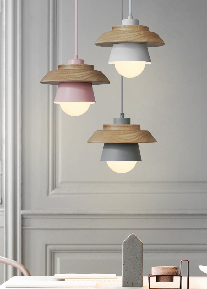 Scandinavische Houten Hanglamp - Moderne LED Plafondlamp voor Woonkamer en Eetkamer