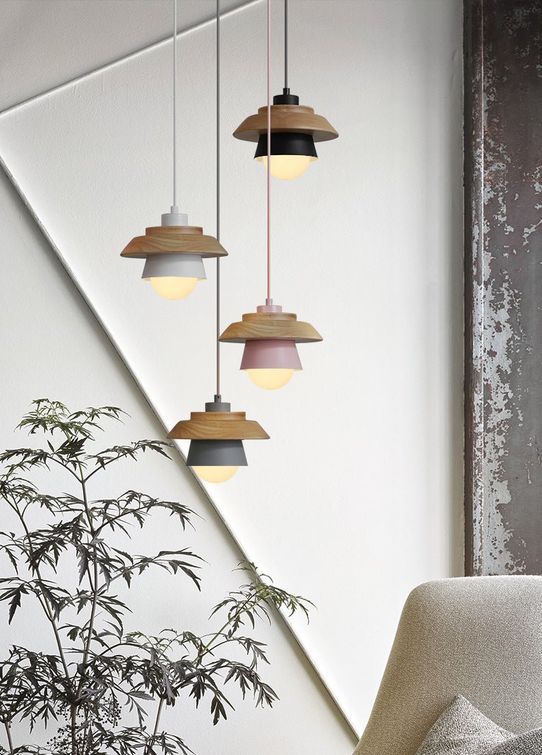 Scandinavische Houten Hanglamp - Moderne LED Plafondlamp voor Woonkamer en Eetkamer