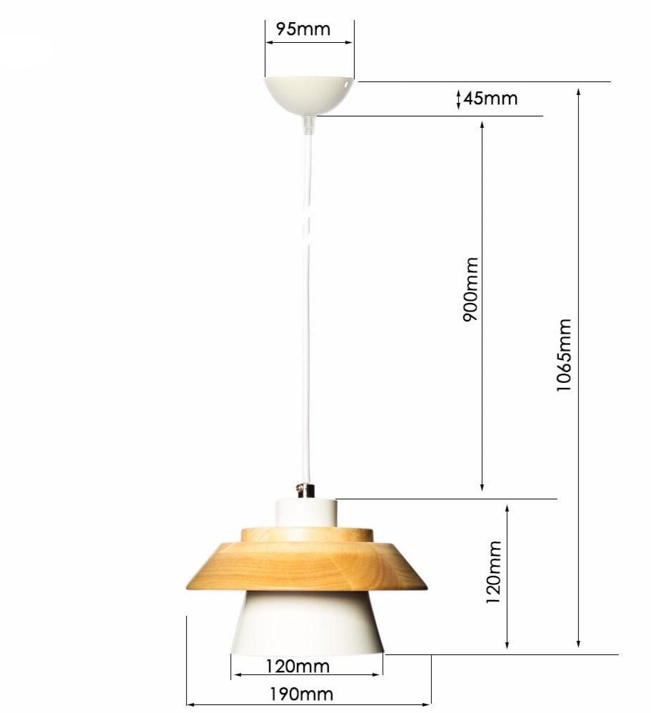 Scandinavische Houten Hanglamp - Moderne LED Plafondlamp voor Woonkamer en Eetkamer