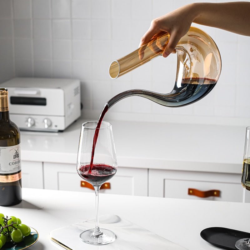 Elegance Kristallen Wijn Decanteerkaraf - Luxe Decanteerder voor Optimale Smaak