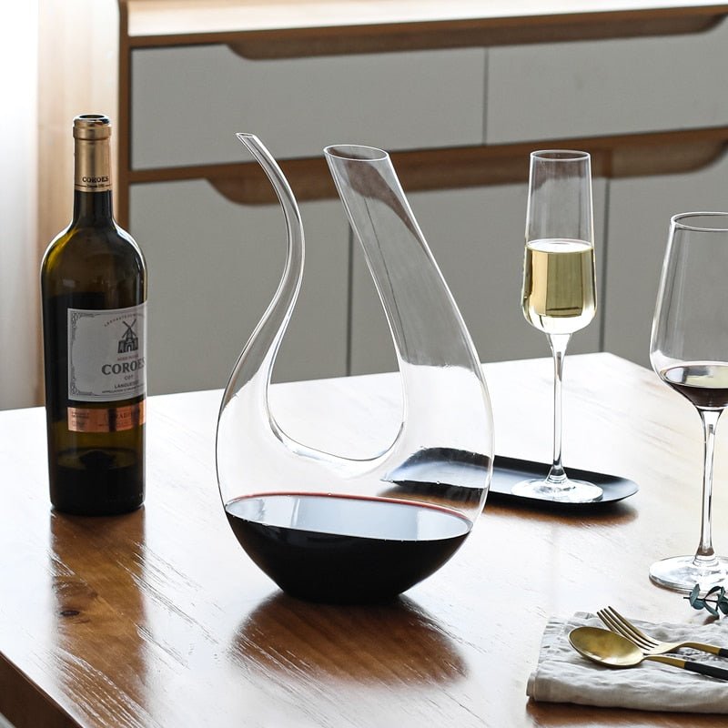 Elegance Kristallen Wijn Decanteerkaraf - Luxe Decanteerder voor Optimale Smaak