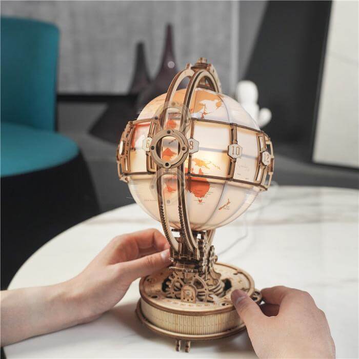 GlobeLuxe™ Wereldbol Nachtlamp | Vintage Wereldkaart Ontwerp met Warme Gloed