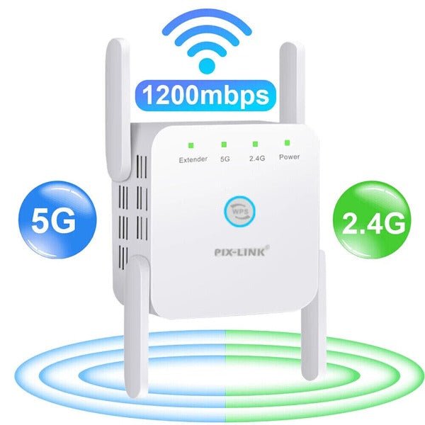 SignalBoost WiFi Repeater - 1200Mbps Dualband Versterker Voor Sneller Internet