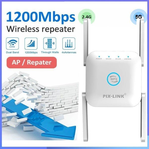 SignalBoost WiFi Repeater - 1200Mbps Dualband Versterker Voor Sneller Internet