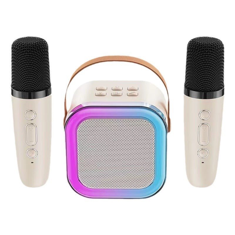 Draagbare Mini Karaoke Set met Draadloze Microfoons - Bluetooth Karaoke Machine voor Kinderen