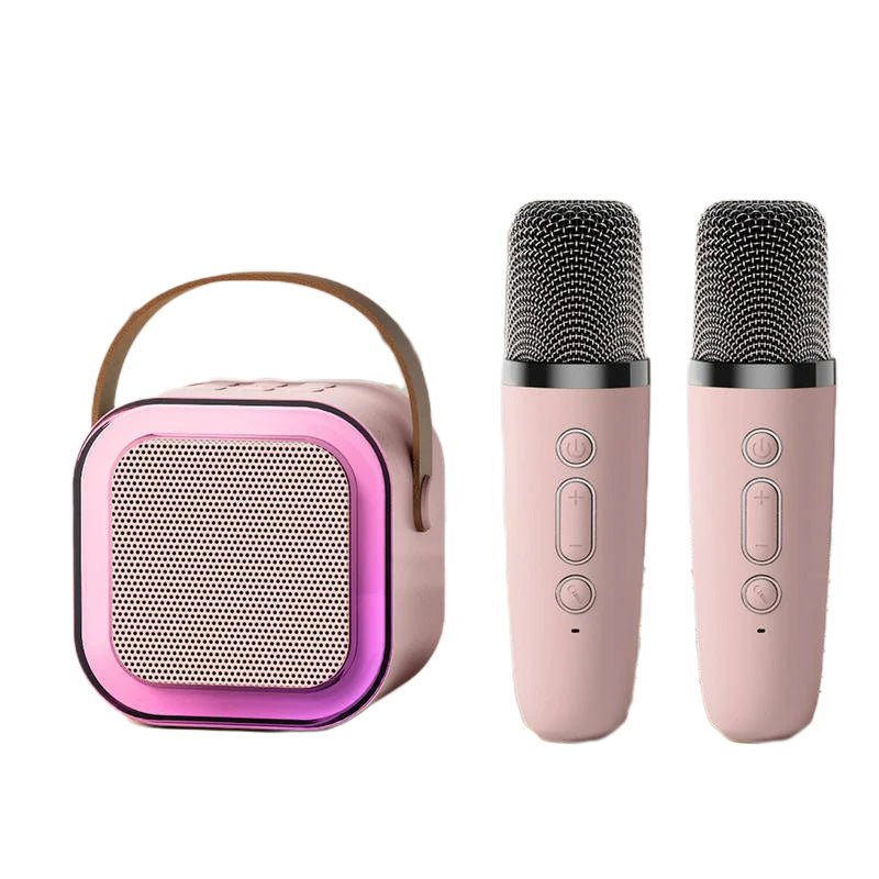 Draagbare Mini Karaoke Set met Draadloze Microfoons - Bluetooth Karaoke Machine voor Kinderen