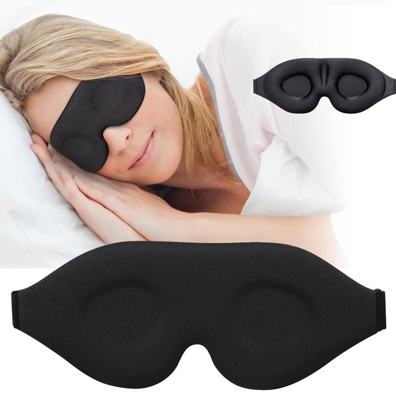 DreamShield™ 3D Blackout Slaapmasker – Volledige Lichtblokkering & Comfort – Voor Reizen en Thuis