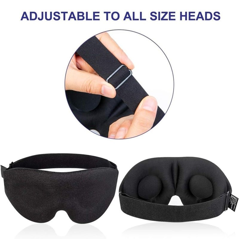 DreamShield™ 3D Blackout Slaapmasker – Volledige Lichtblokkering & Comfort – Voor Reizen en Thuis