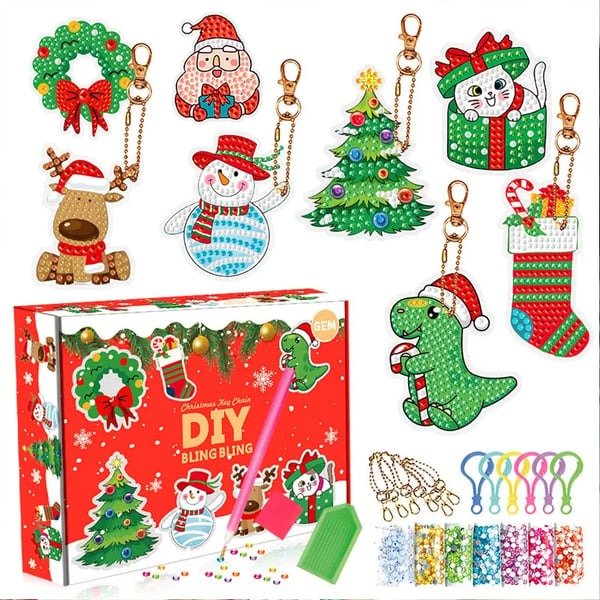 DiamondFun™ Kerst Sticker Kit | DIY Diamant Schilderen voor Kinderen