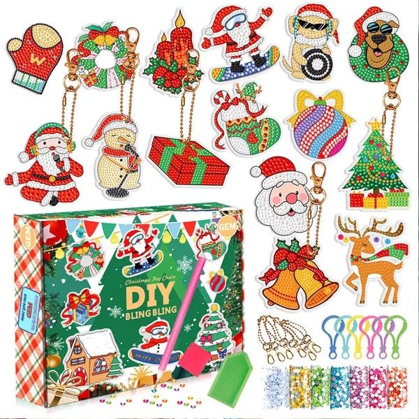 DiamondFun™ Kerst Sticker Kit | DIY Diamant Schilderen voor Kinderen