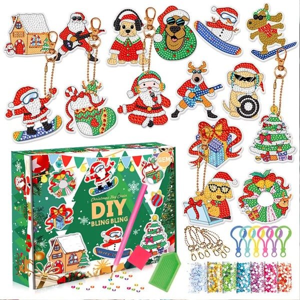 DiamondFun™ Kerst Sticker Kit | DIY Diamant Schilderen voor Kinderen