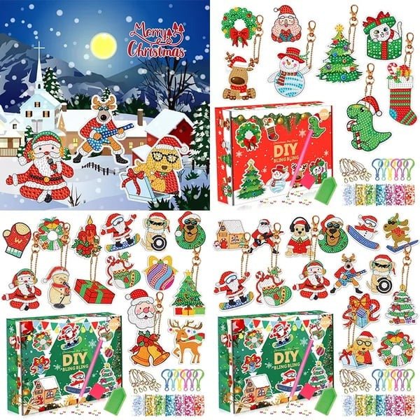 DiamondFun™ Kerst Sticker Kit | DIY Diamant Schilderen voor Kinderen