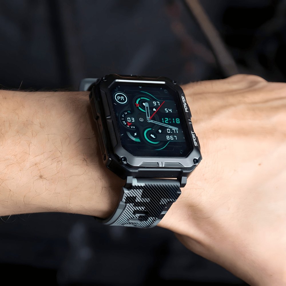 Thor™ Robuuste Smartwatch – Waterdichte Outdoor Smartwatch met Lange Batterijduur