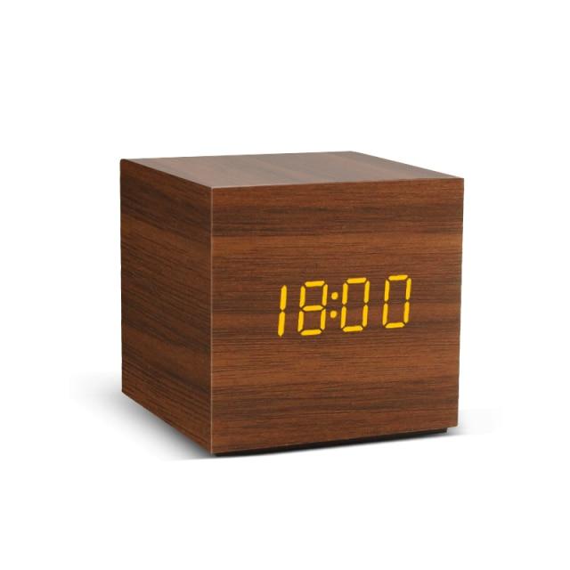 WoodTime - Minimalistische LED Houten Wekker