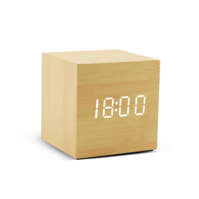 WoodTime - Minimalistische LED Houten Wekker