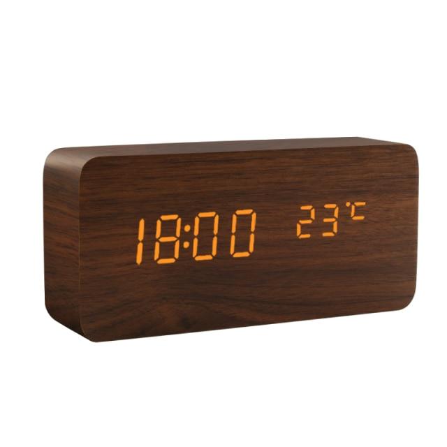 WoodTime - Minimalistische LED Houten Wekker