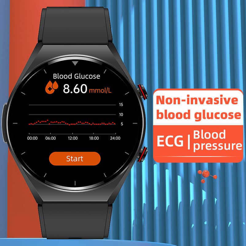 Suga Pro Gezondheid Smartwatch – Één-Klik Bloedsuiker-, Bloeddruk-, ECG- en Hartslagmeting