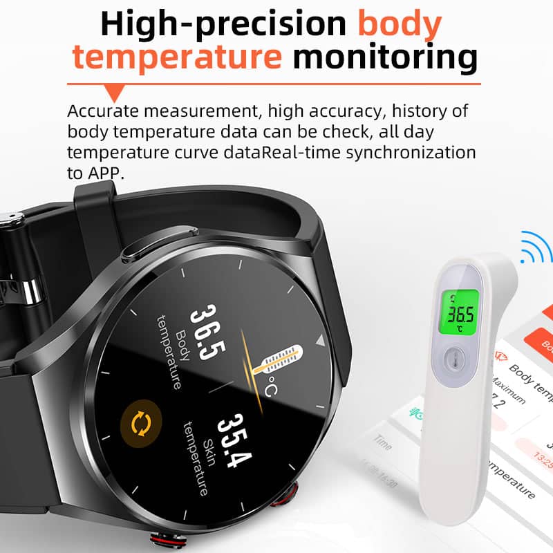 Suga Pro Gezondheid Smartwatch – Één-Klik Bloedsuiker-, Bloeddruk-, ECG- en Hartslagmeting