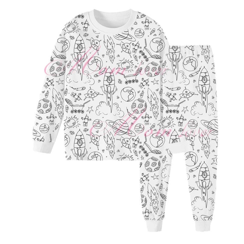 PyjamaArt™ – Inkleurbare Kinder Pyjama – Creativiteit en Slaapplezier Gecombineerd