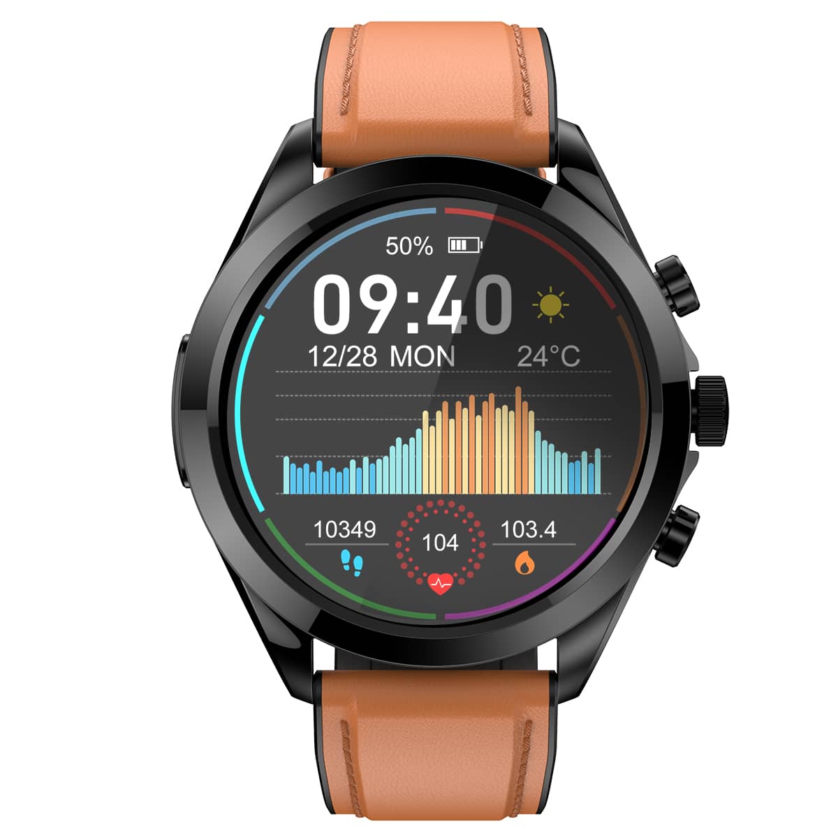 Gezondheid Smartwatch – Non-Invasieve Bloedsuiker-, Bloeddruk-, ECG- en HRV-Monitor