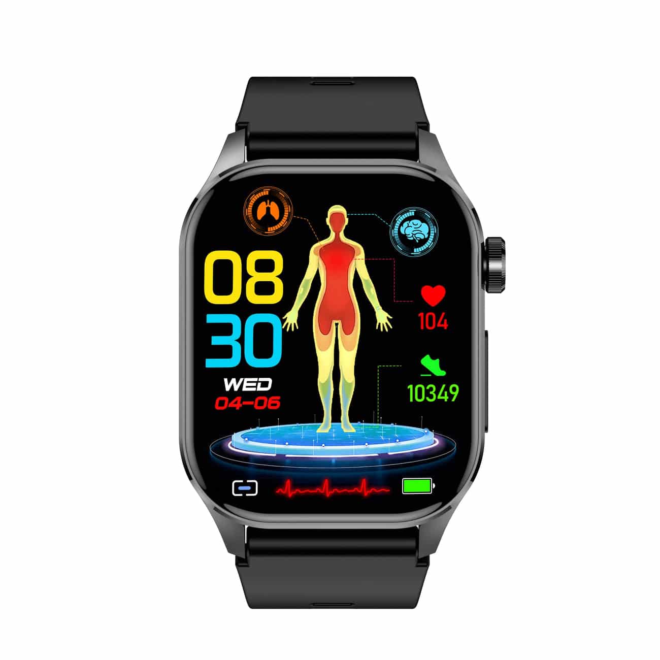 Smartwatch met ECG, Bloedsuiker- en Bloeddrukmonitoring – Intelligente Gezondheidsbeheer