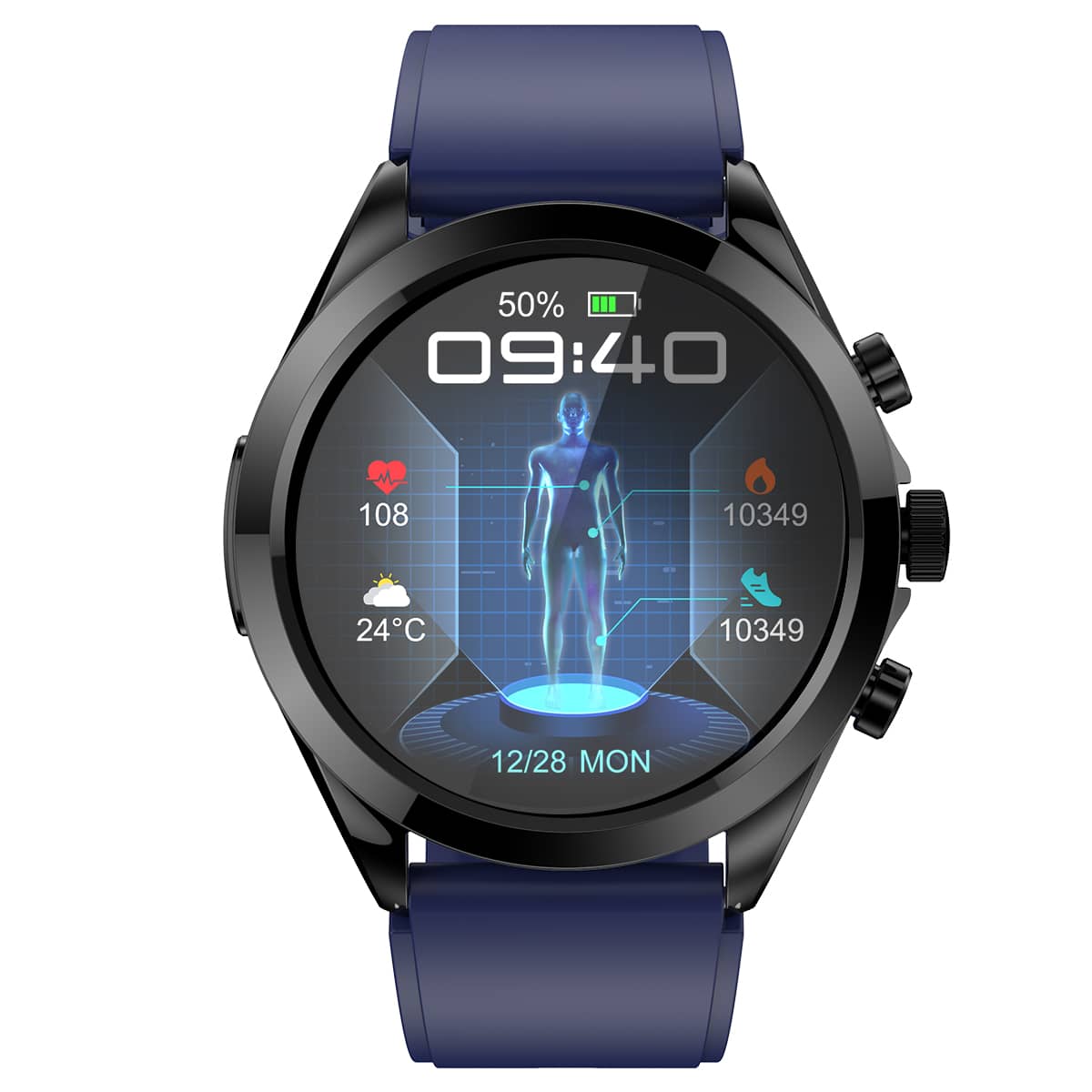 Gezondheid Smartwatch – Non-Invasieve Bloedsuiker-, Bloeddruk-, ECG- en HRV-Monitor