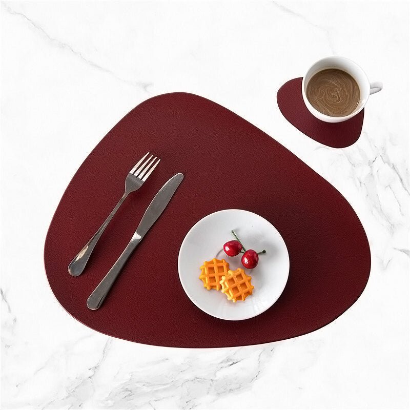 LuxuSet™ Leren Placemat Set – Waterbestendige en Moderne Tafelmatten