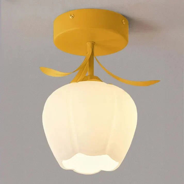 TiffaBloom™ Tiffany Plafondlamp - Vintage Bloemen Design met Glas-in-lood